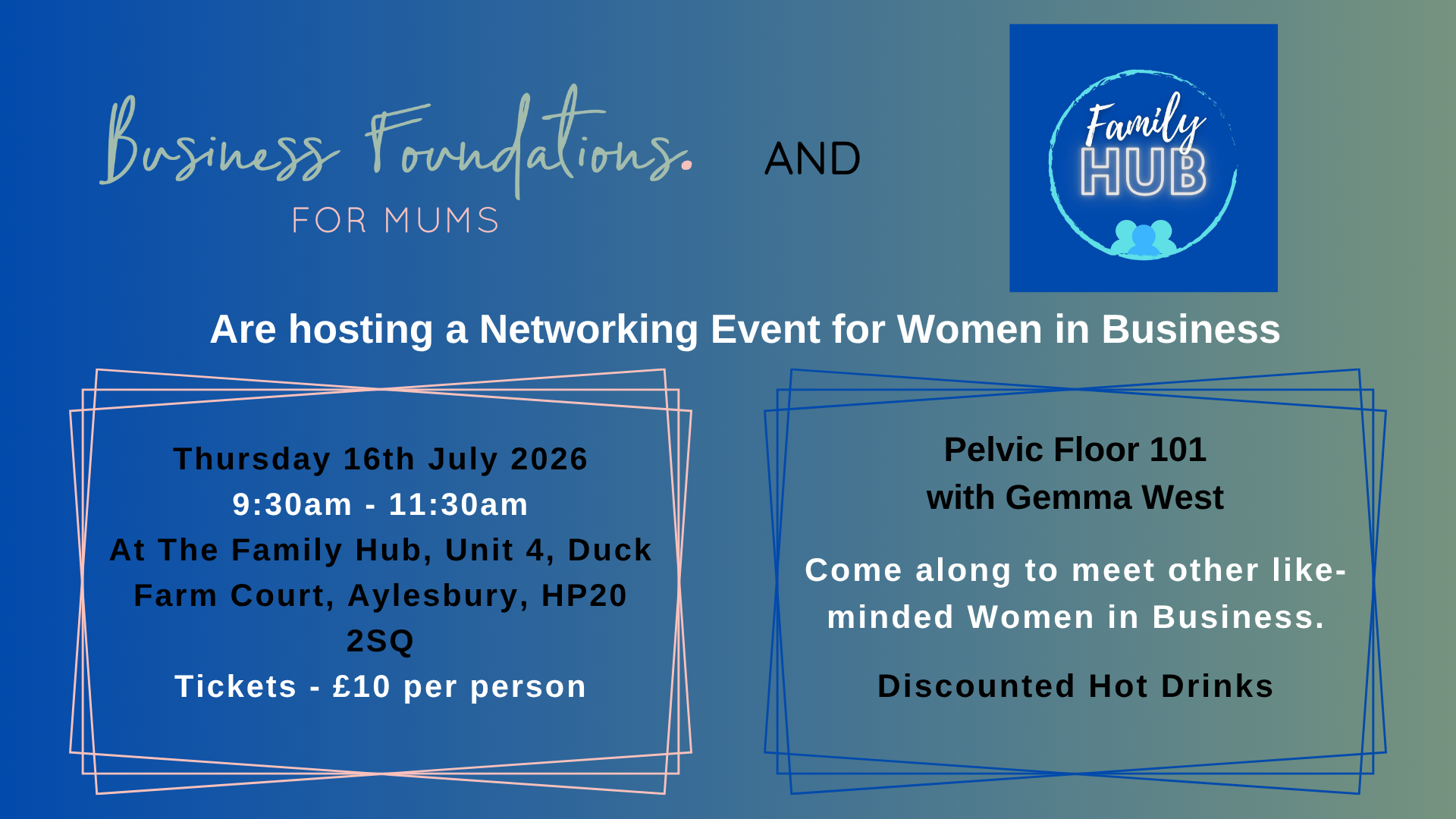 Womens Business Networking Aylesbury - July 26 - Pelvic Floor 101 with Gemma West