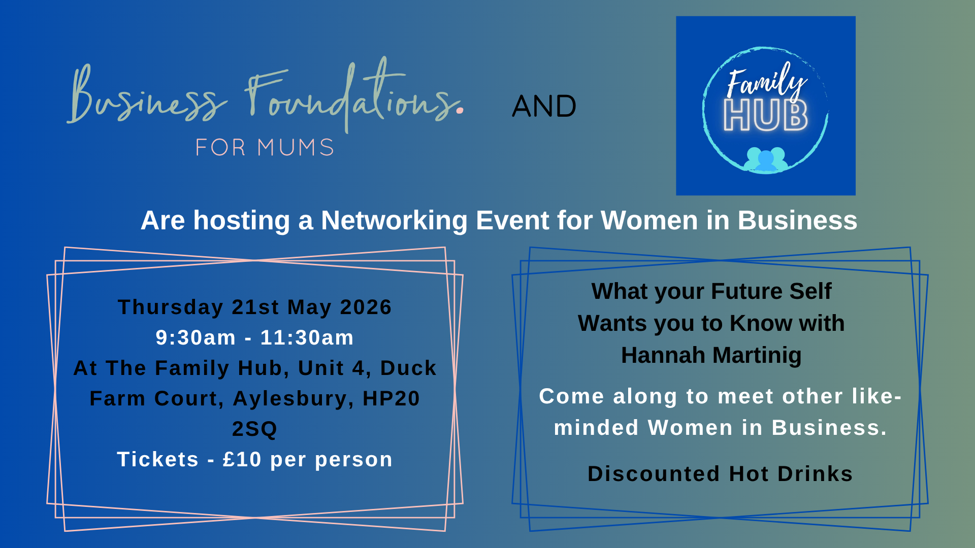 Aylesbury Womens Networking May 2026 with Guest Speaker Hannah Martinig