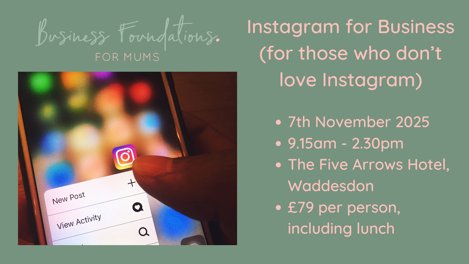 Instagram for Business Workshop Nov 25